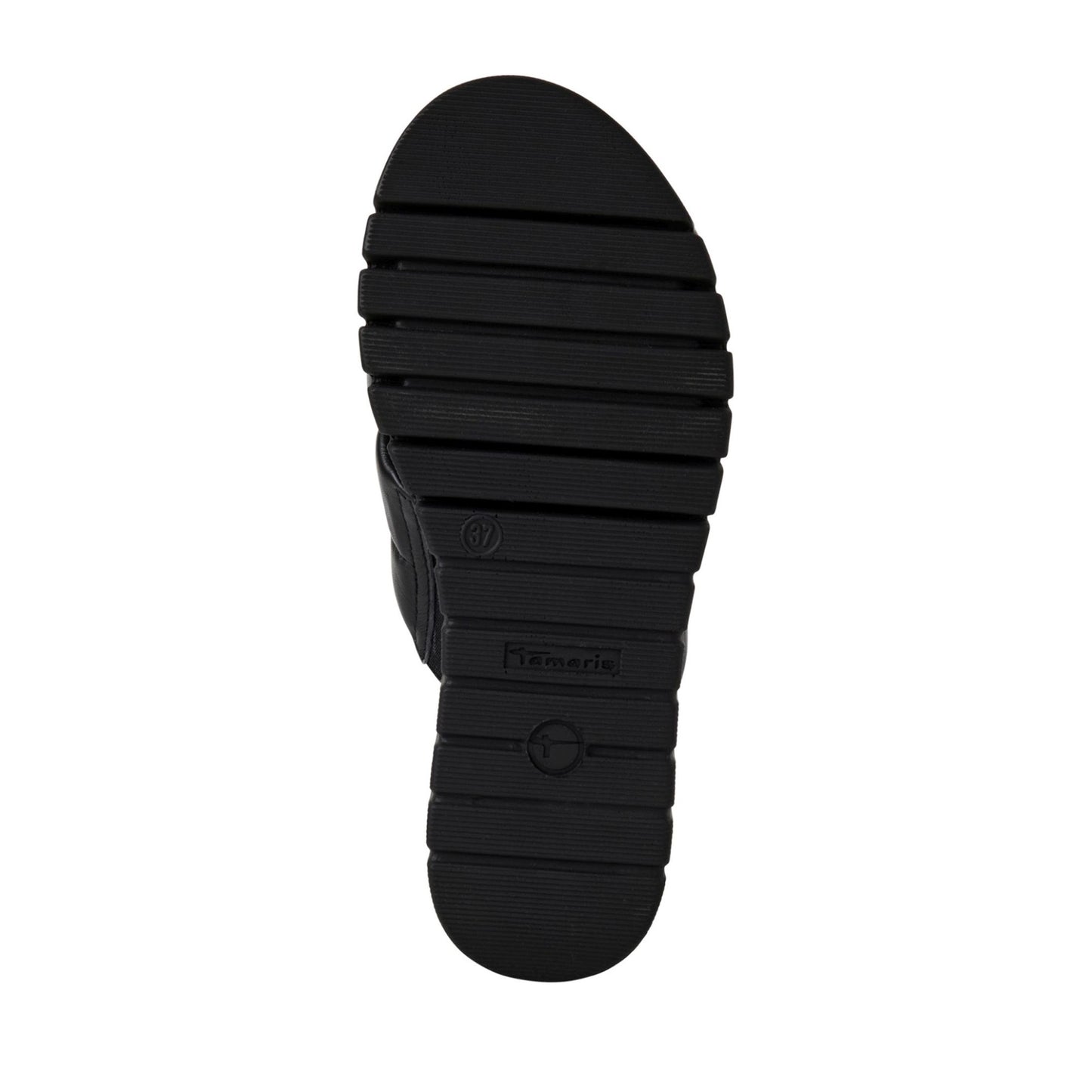 Women's Black Open-Toe Slippers