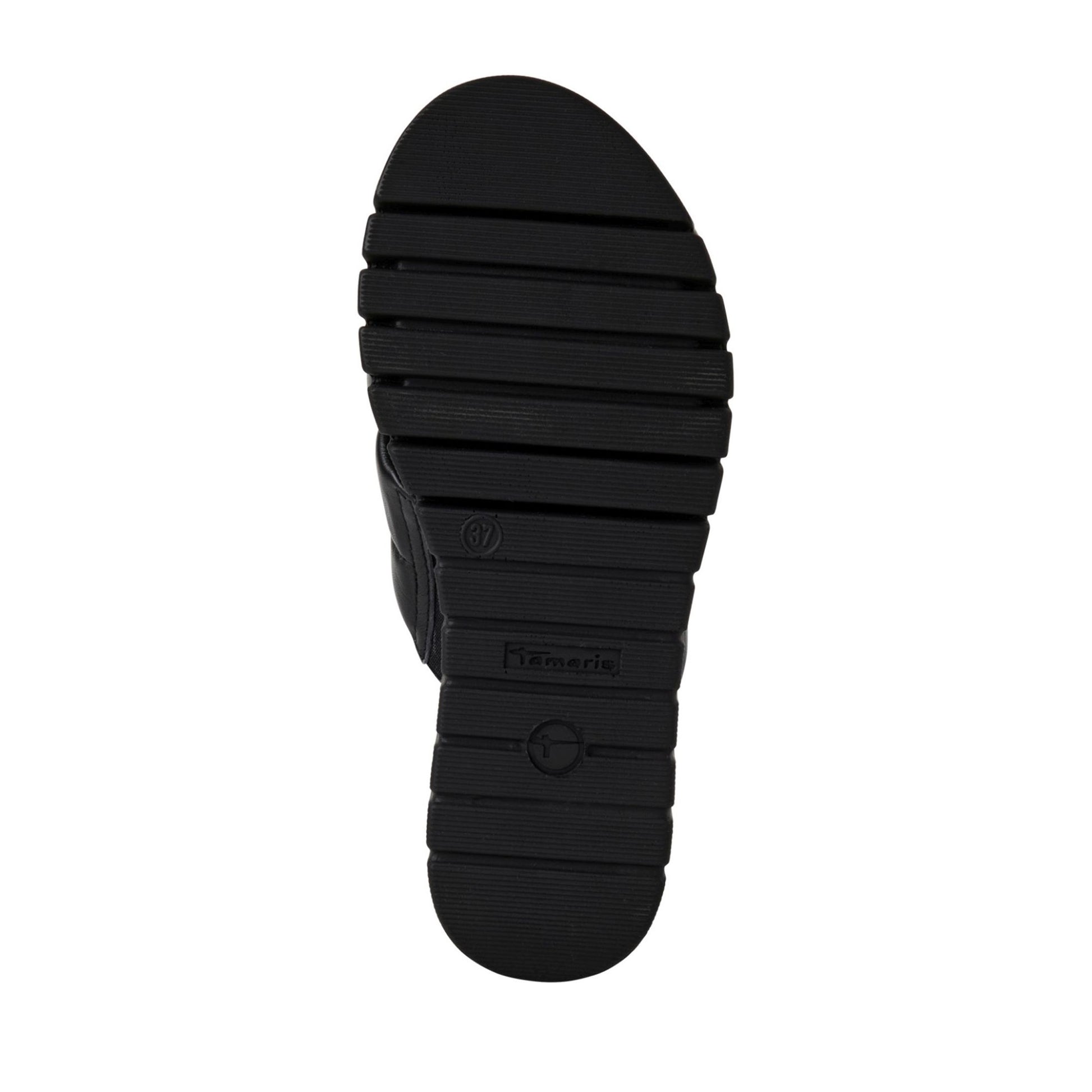 Women's Black Open-Toe Slippers