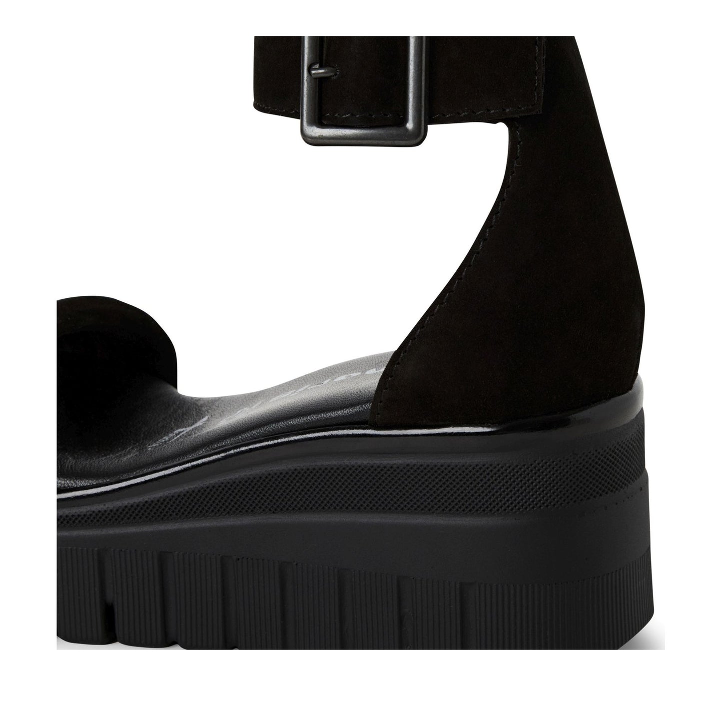 Women's Black Wedge Wedge Sandals
