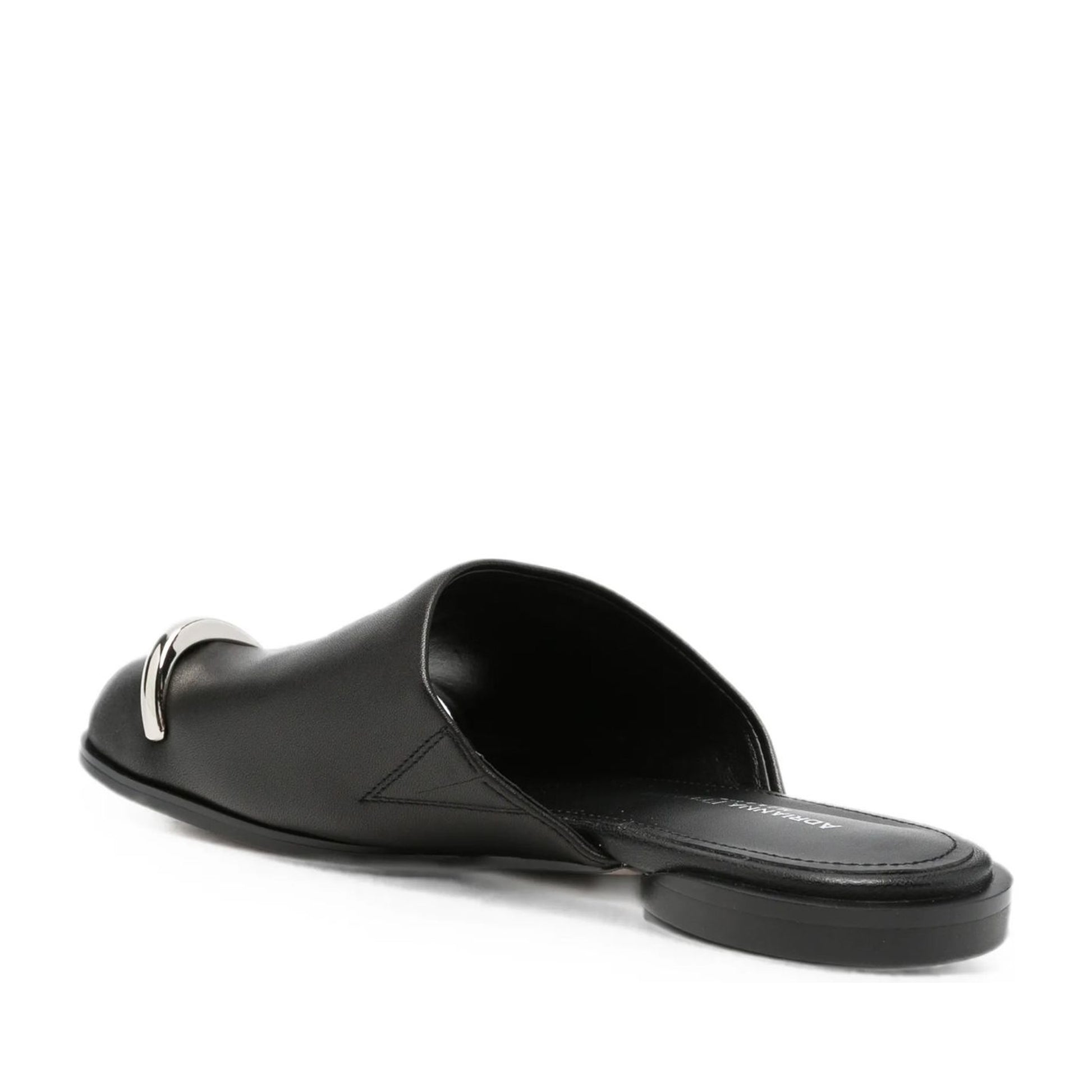Women's Black Open-Toe Slippers