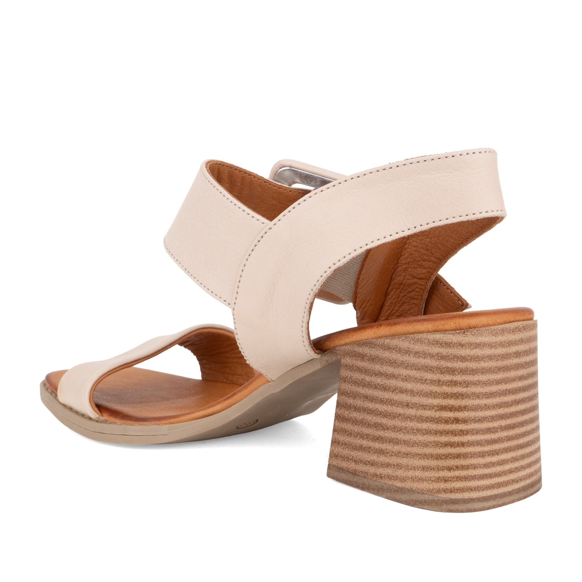 Women's Beige Open-Toe Pumps