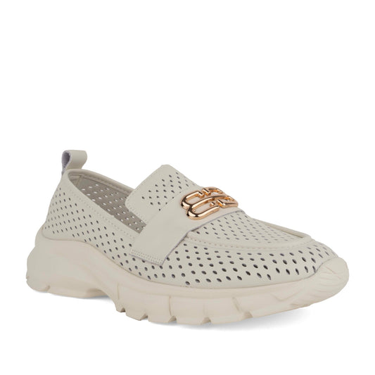 Women's Beige Wedge Fashion Sneakers