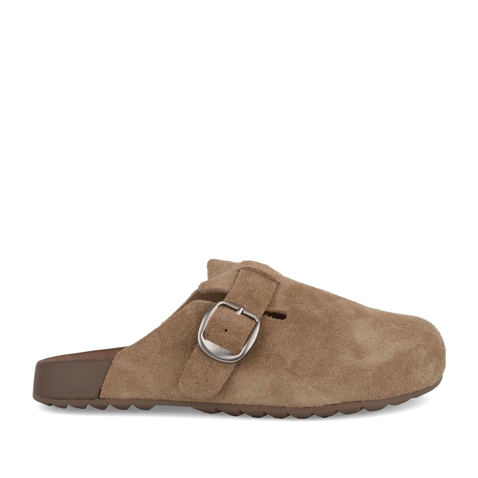 Women's Beige Wedge Mule Slippers