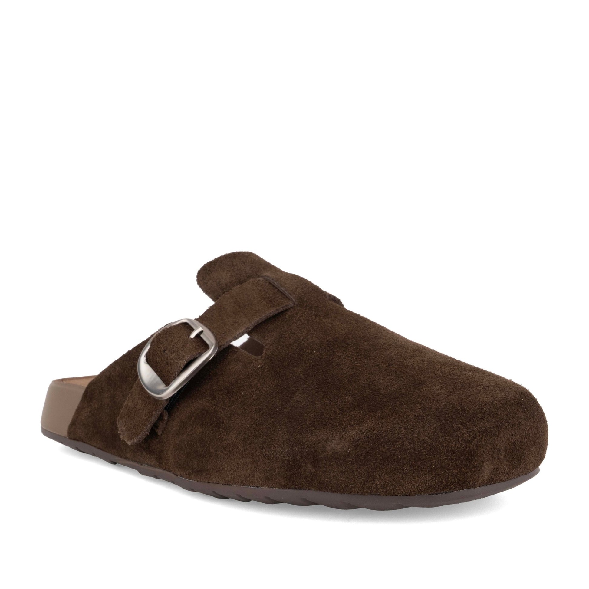 Women's Brown Wedge Mule Slippers