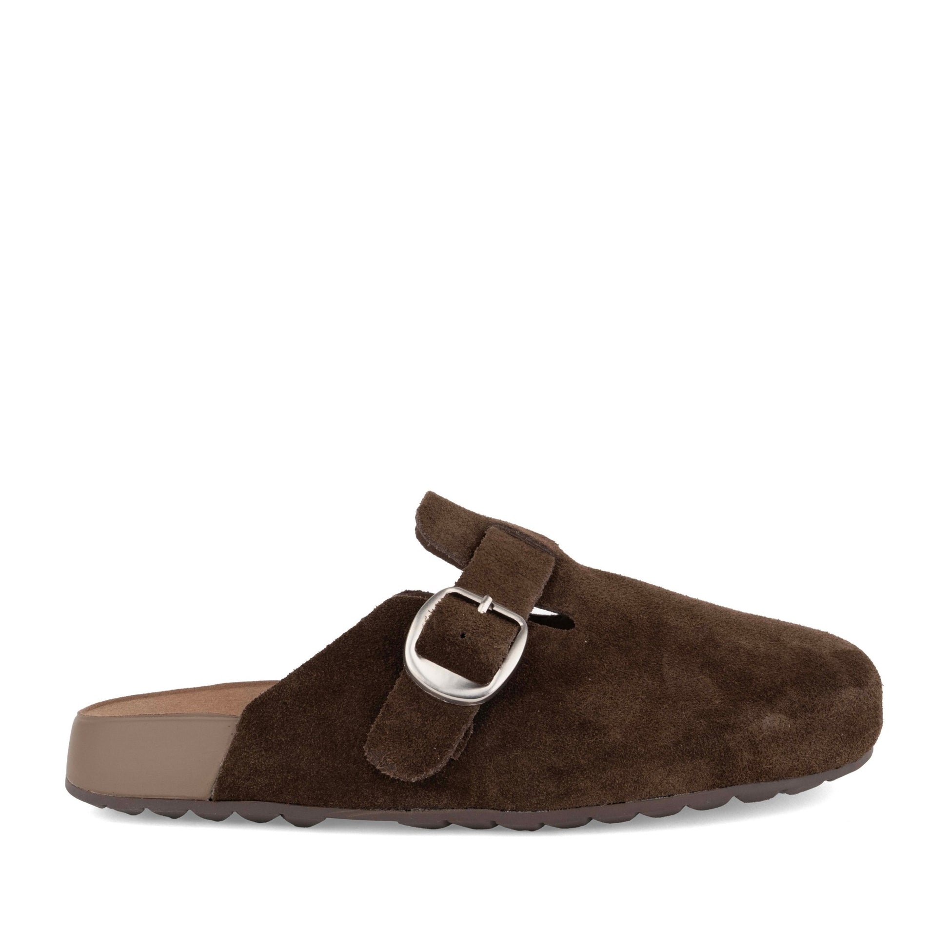 Women's Brown Wedge Mule Slippers