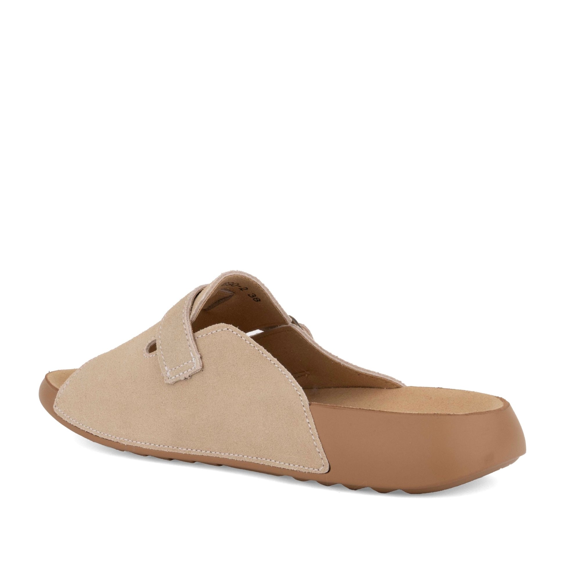 Women's Beige Wedge Open-Toe Slippers