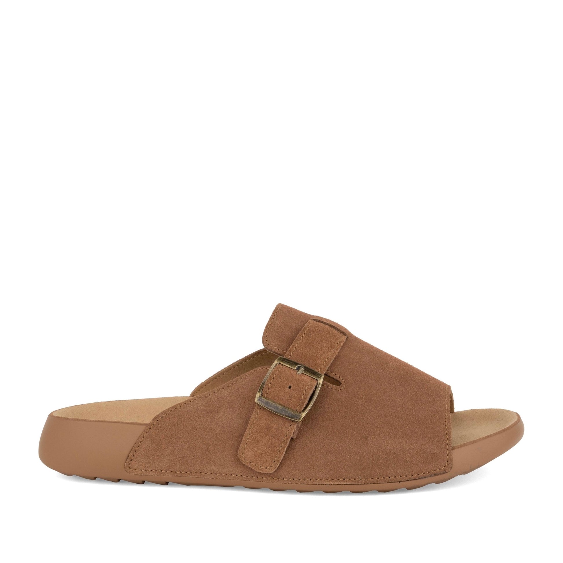 Women's Brown Wedge Open-Toe Slippers