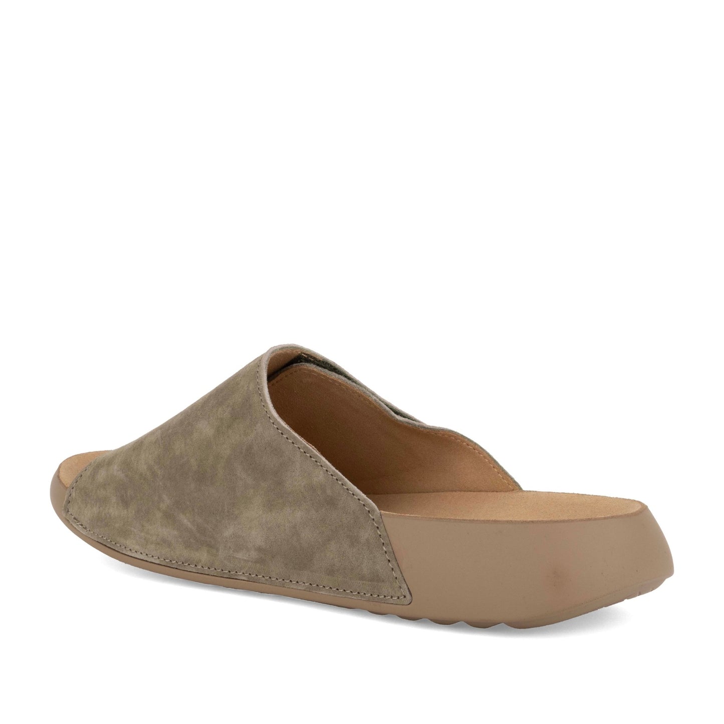 Women's Green Wedge Open-Toe Slippers