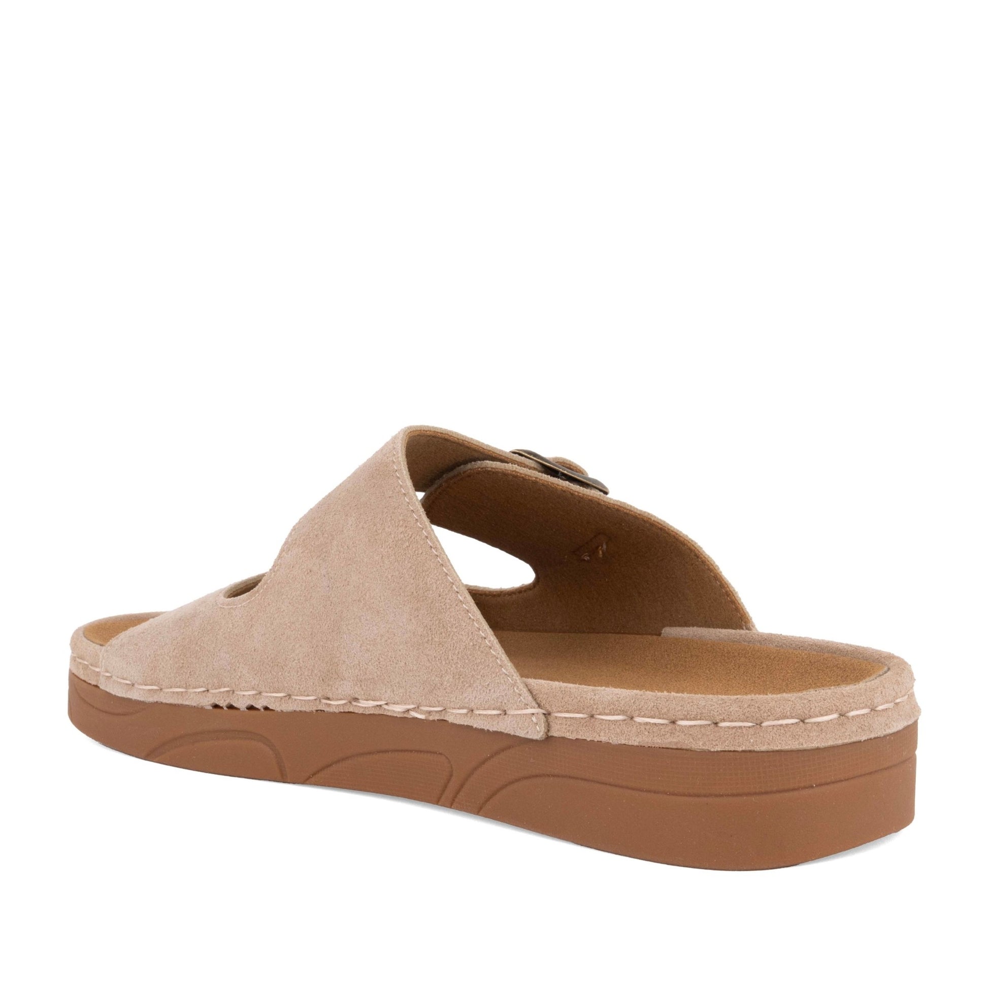 Women's Beige Wedge Open-Toe Slippers