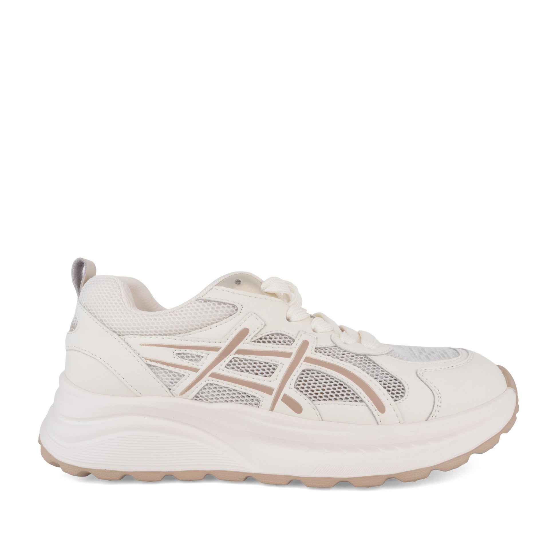 Women's Beige Wedge Fashion Sneakers