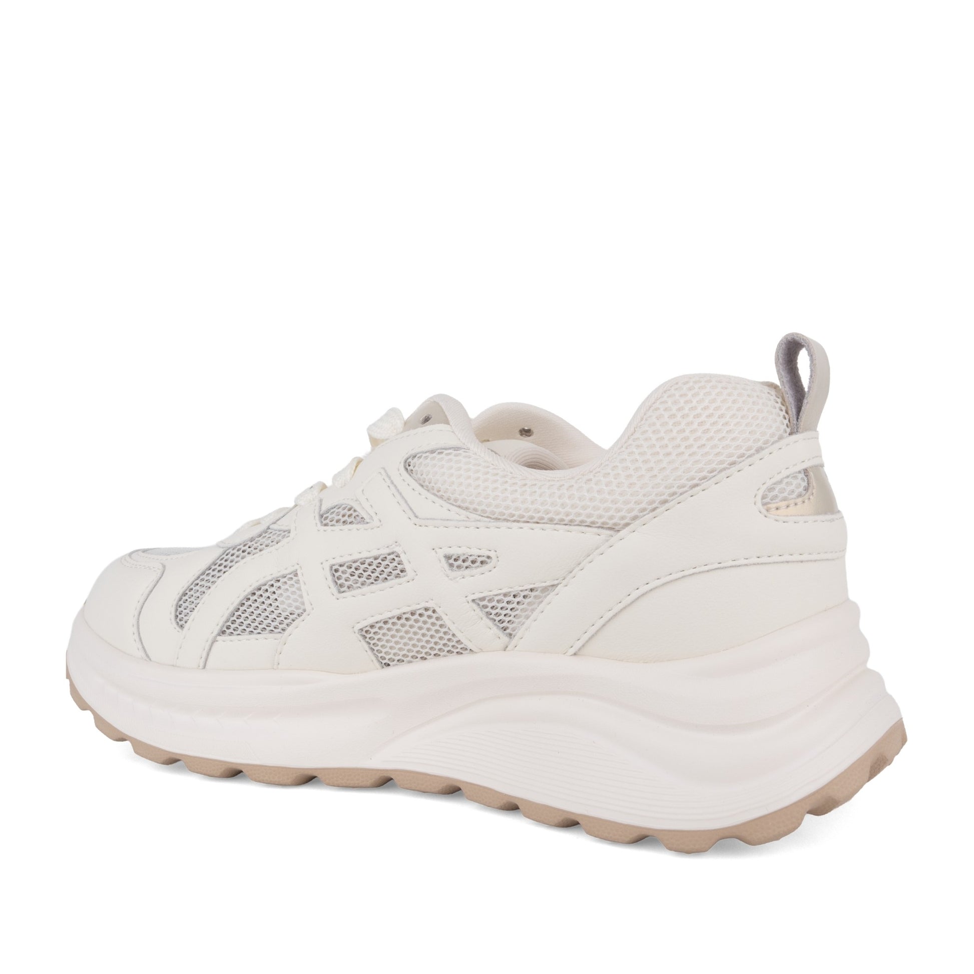 Women's Beige Wedge Fashion Sneakers