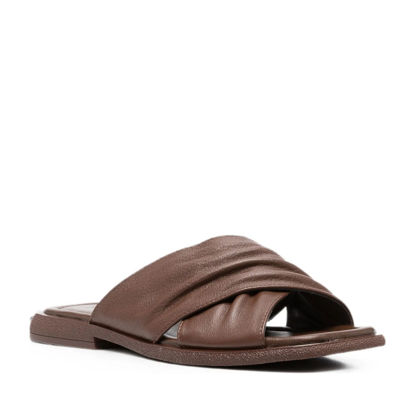 Women's Brown Open-Toe Slippers
