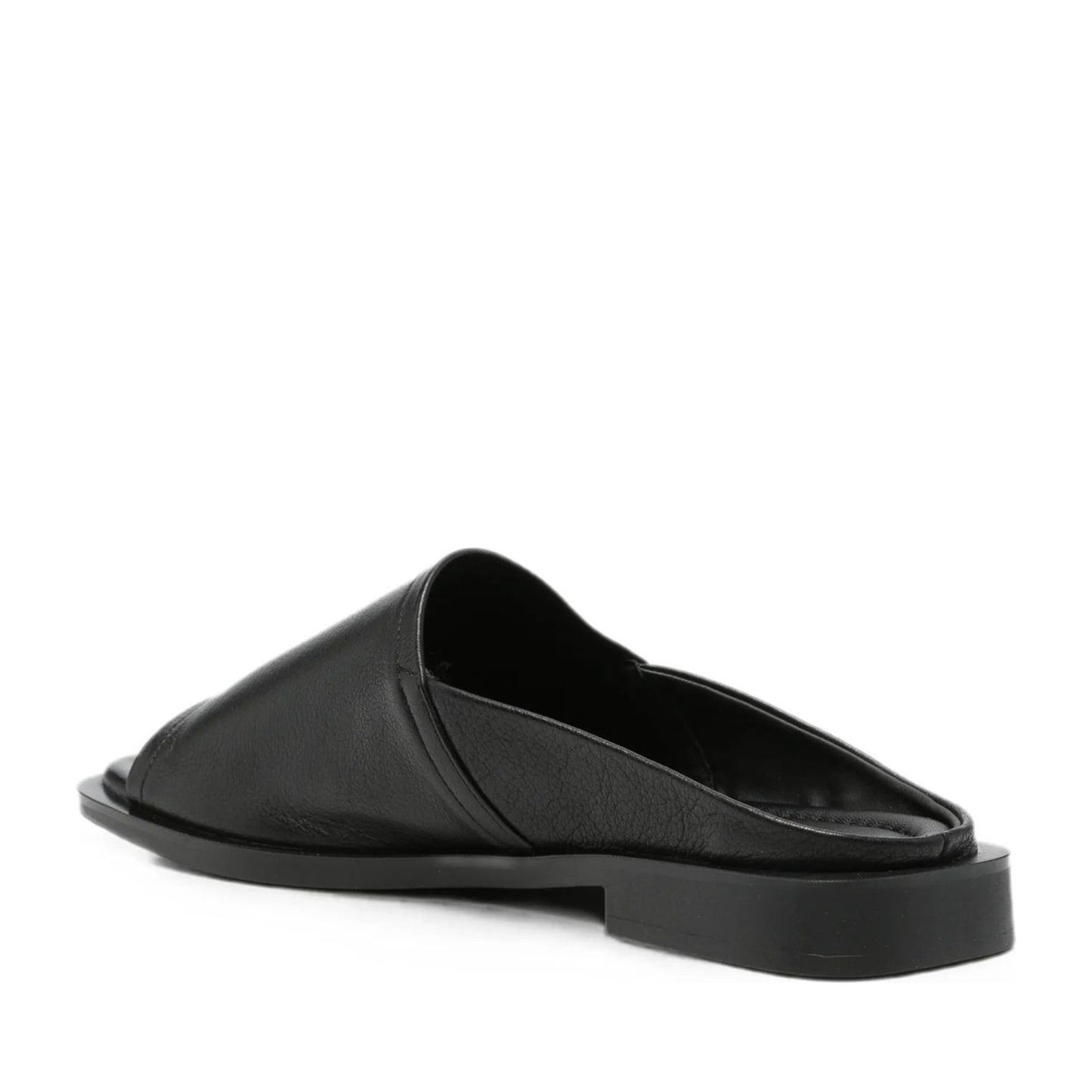 Women's Black Open-Toe Slippers