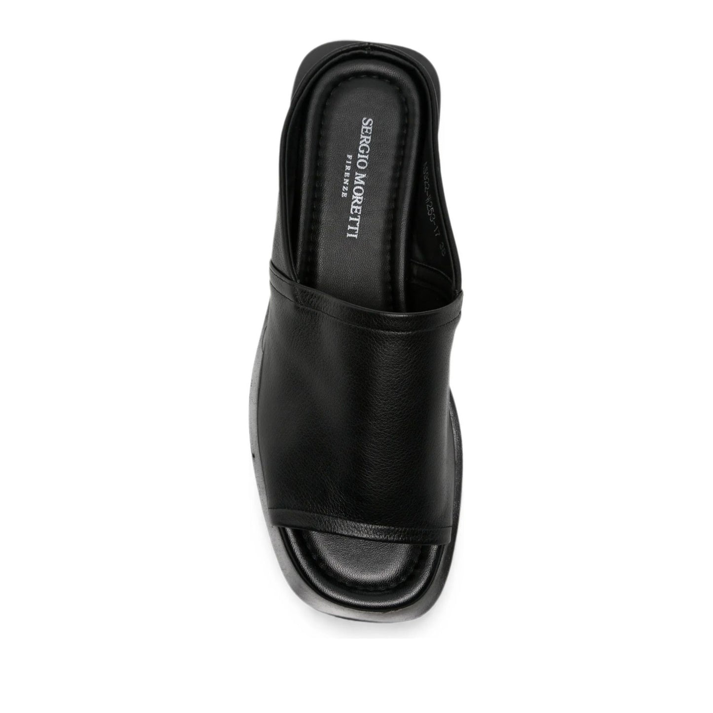 Women's Black Open-Toe Slippers