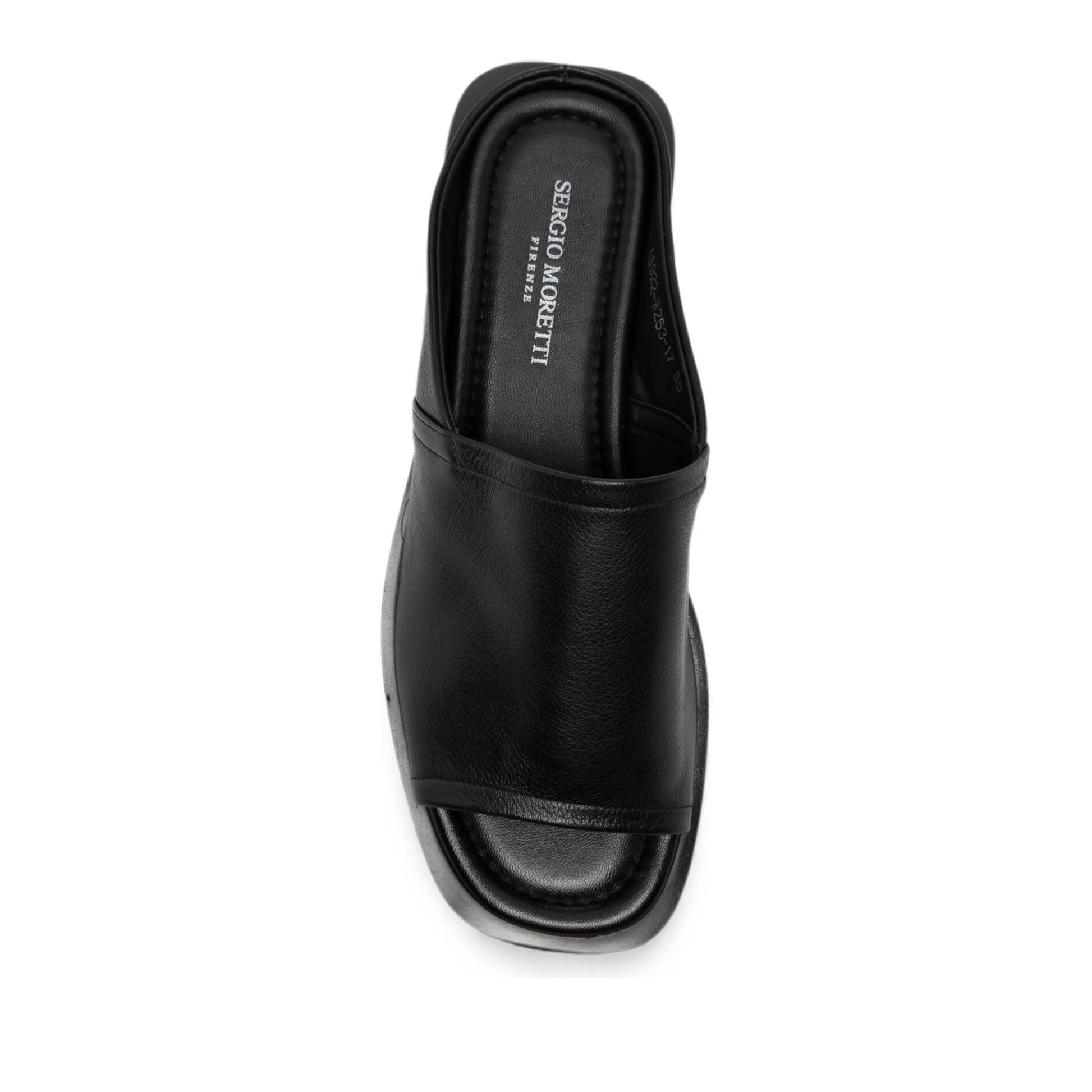 Women's Black Open-Toe Slippers