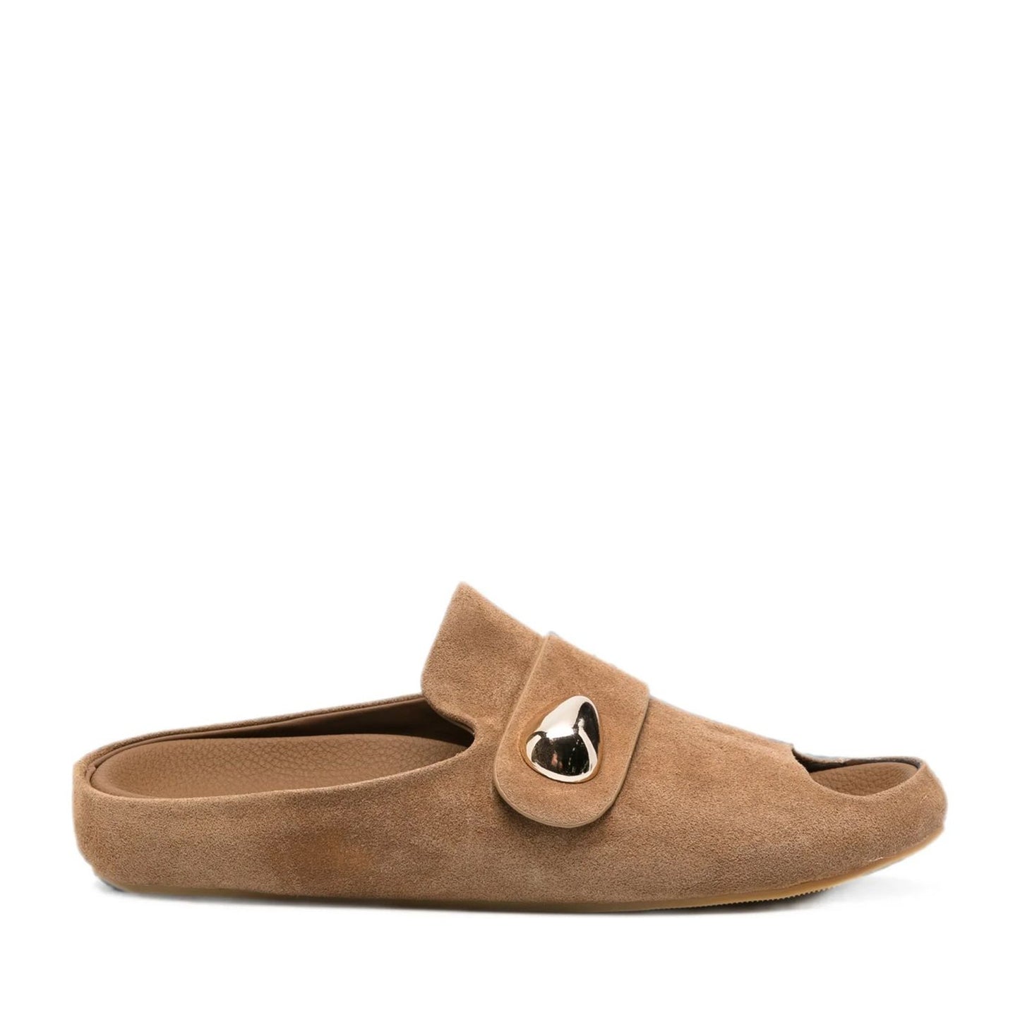 Women's Brown Wedge Open-Toe Slippers