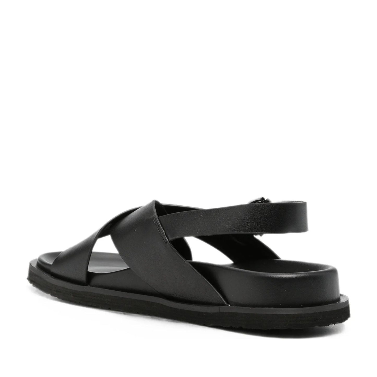 Women's Black Wedge Open-Toe Sandals