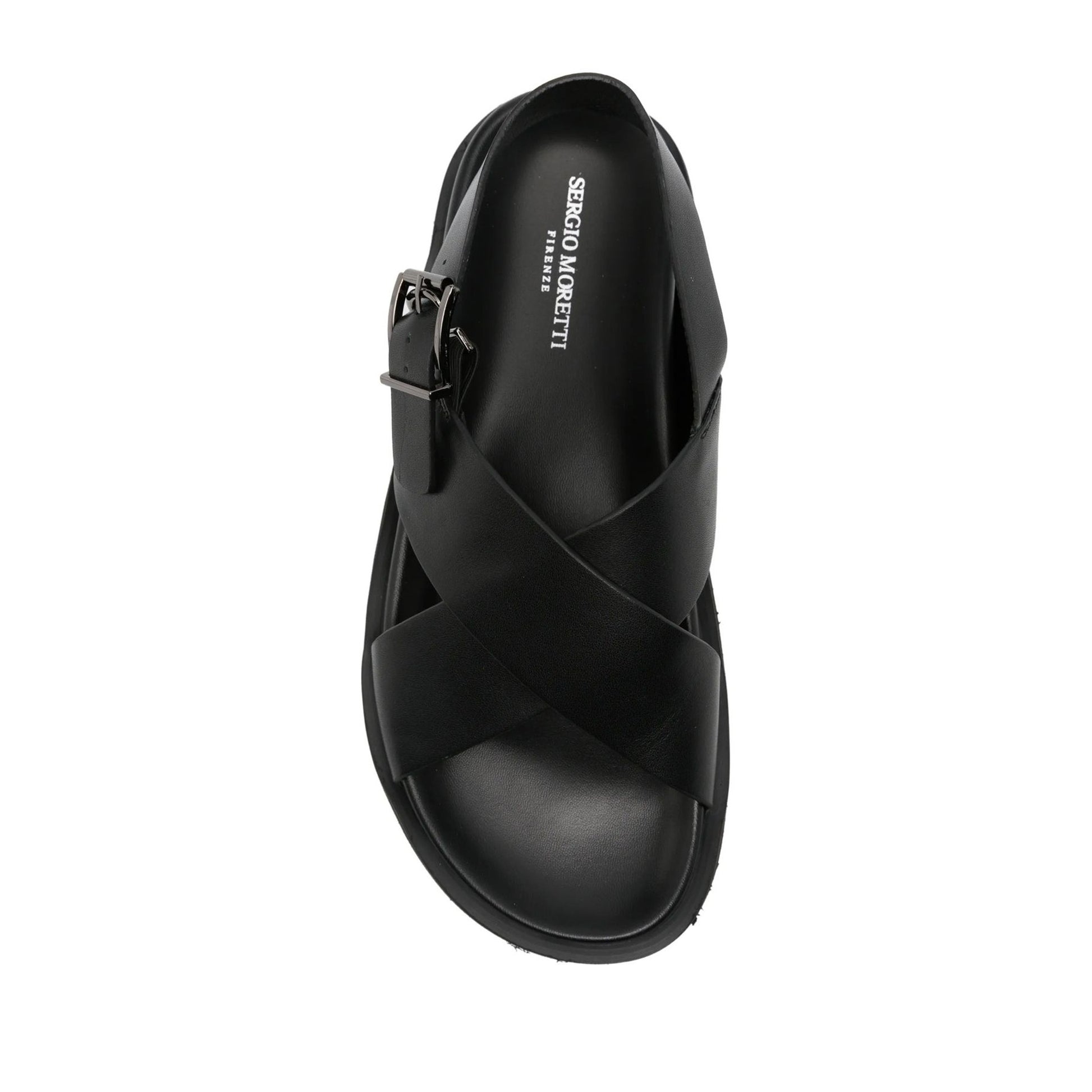 Women's Black Wedge Open-Toe Sandals