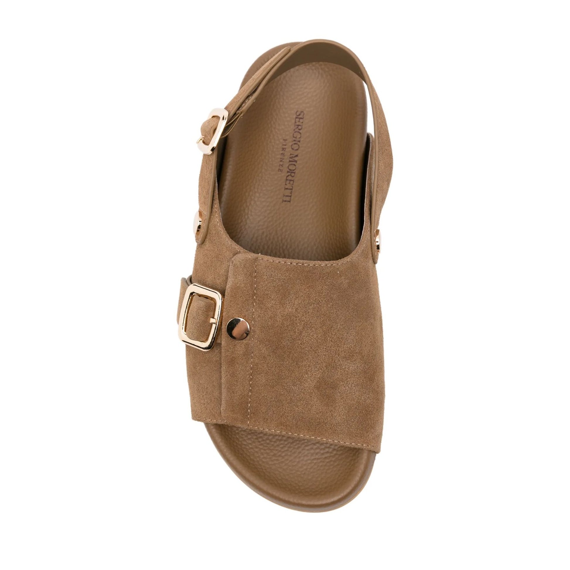 Women's Brown Wedge Open-Toe Sandals