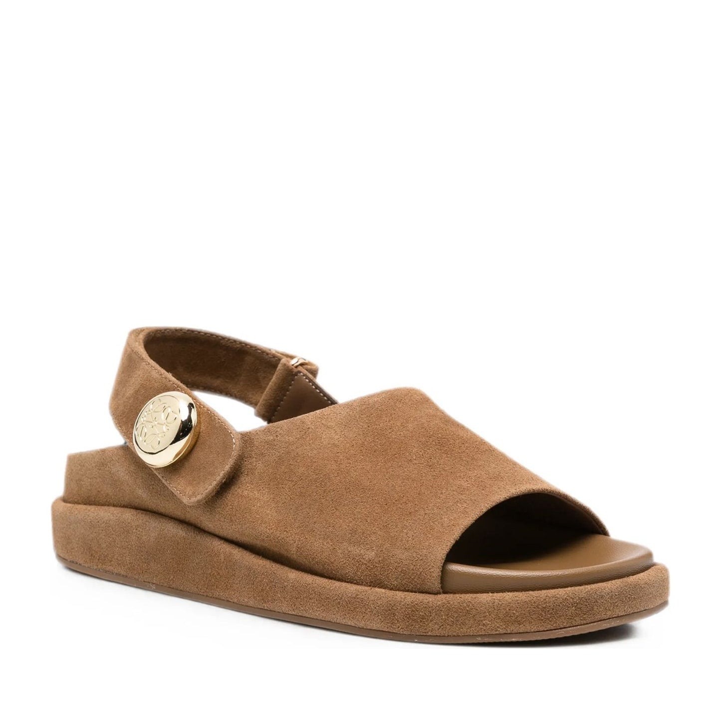 Women's Brown Wedge Open-Toe Sandals