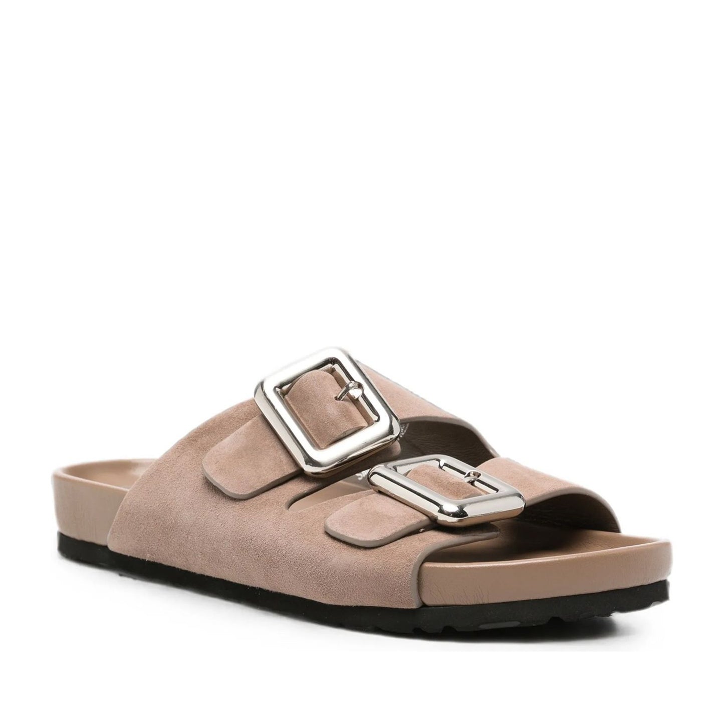 Women's Beige Wedge Open-Toe Slippers