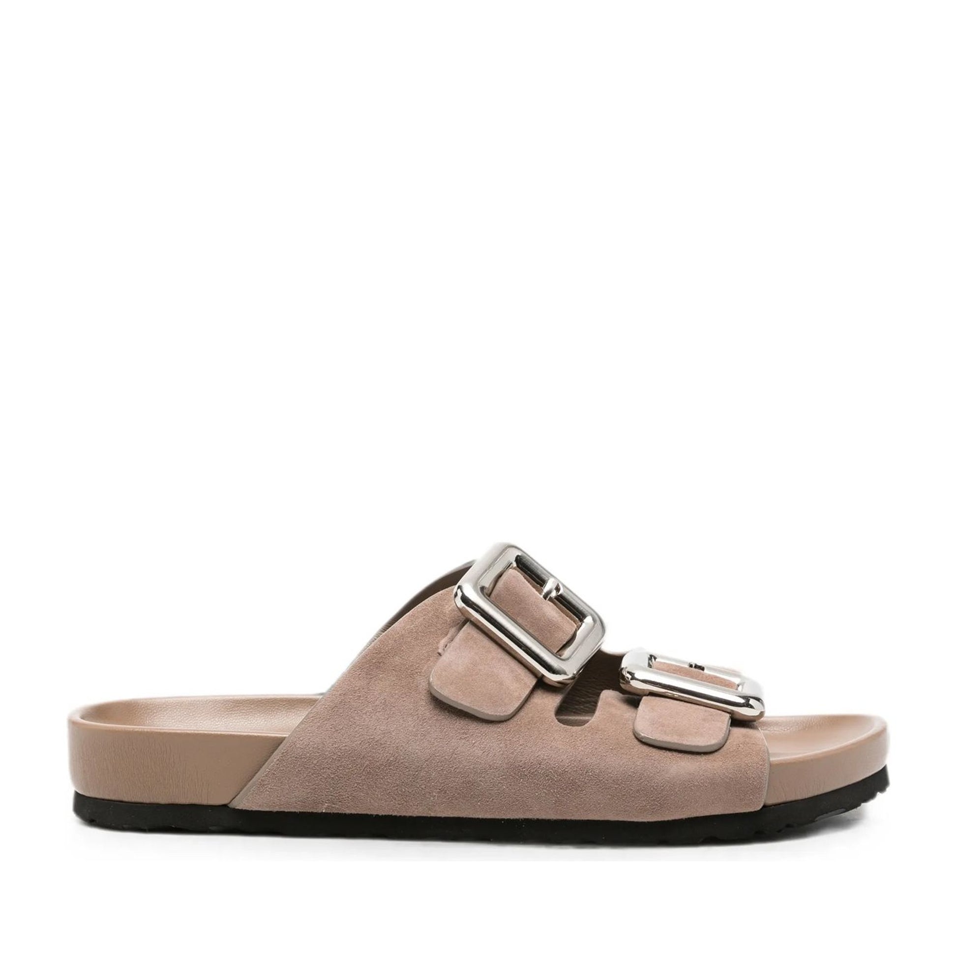 Women's Beige Wedge Open-Toe Slippers
