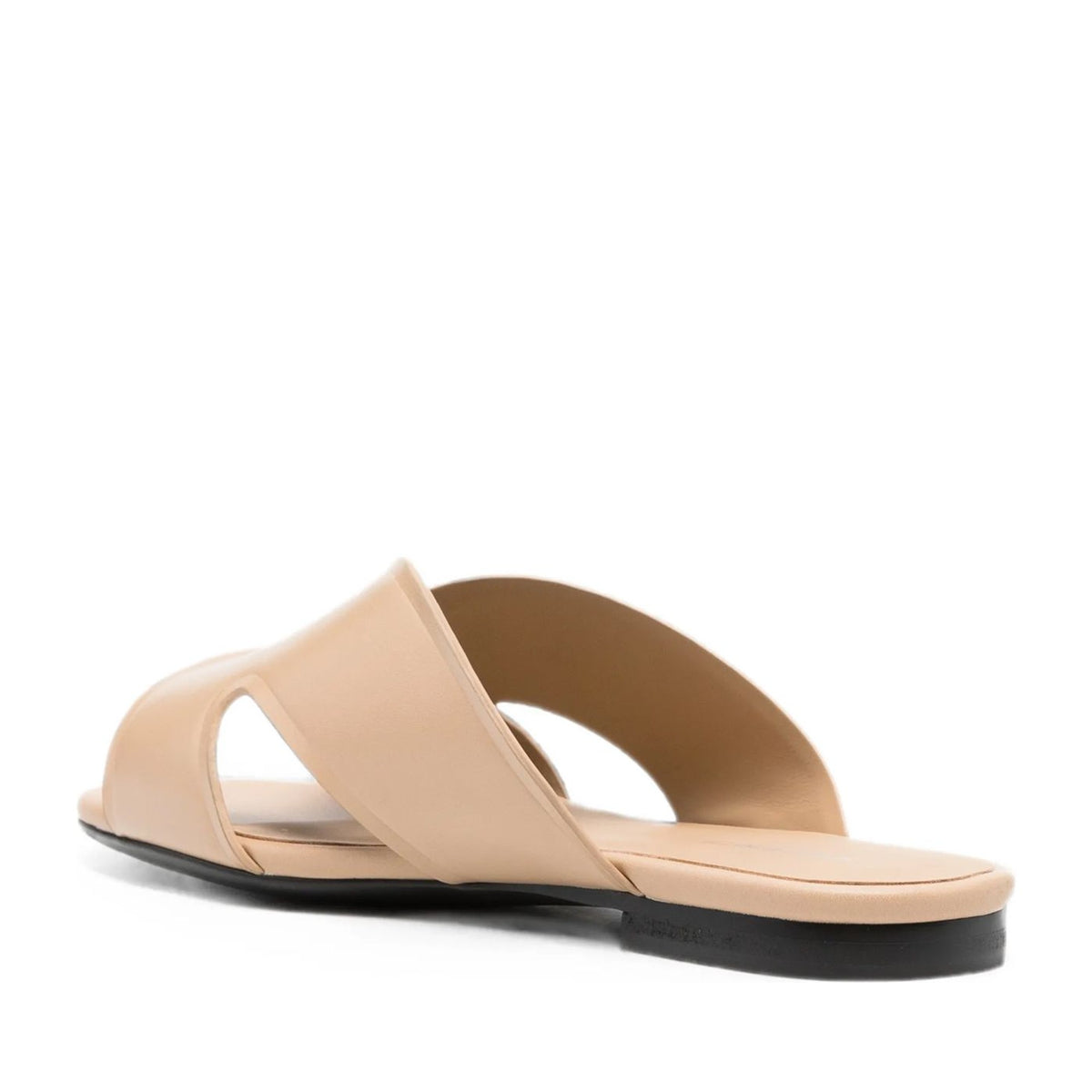 Women's Beige Open-Toe Slippers