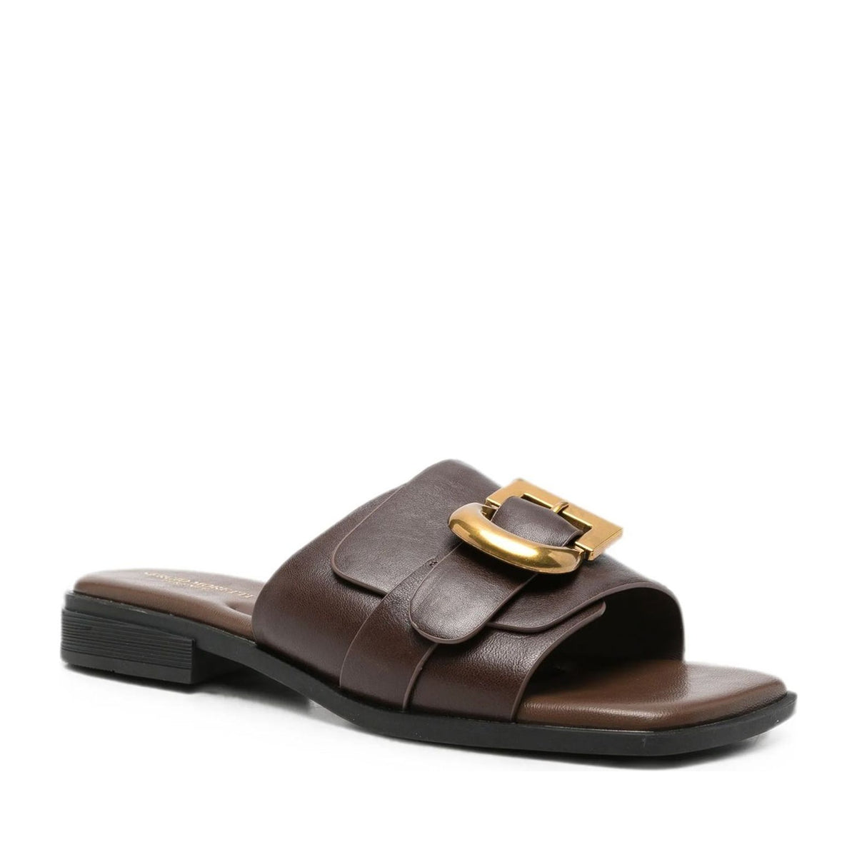 Women's Brown Open-Toe Slippers