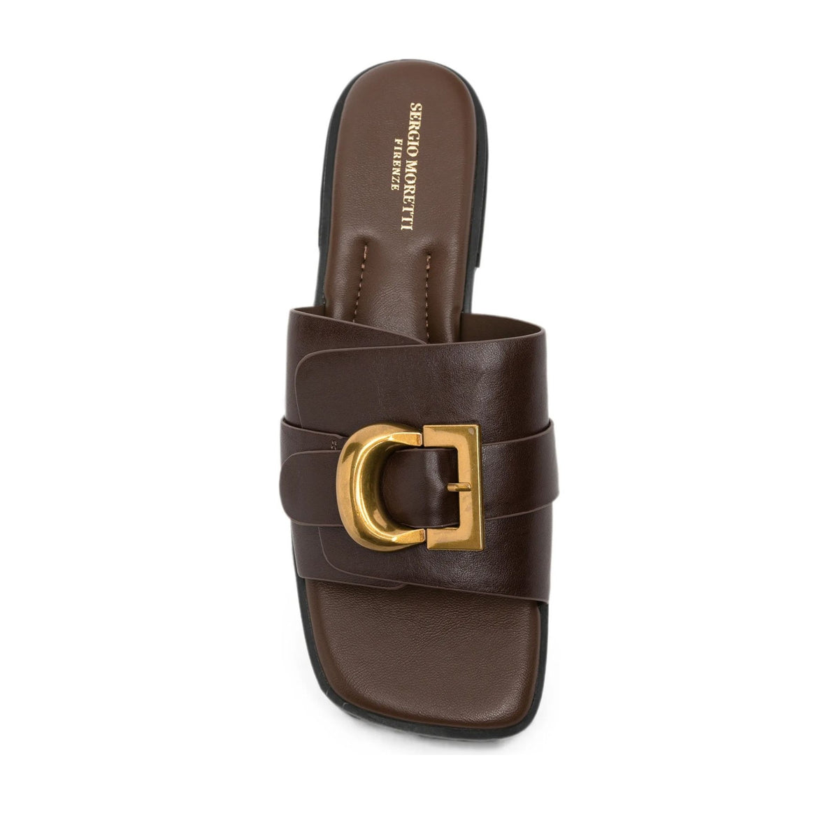Women's Brown Open-Toe Slippers