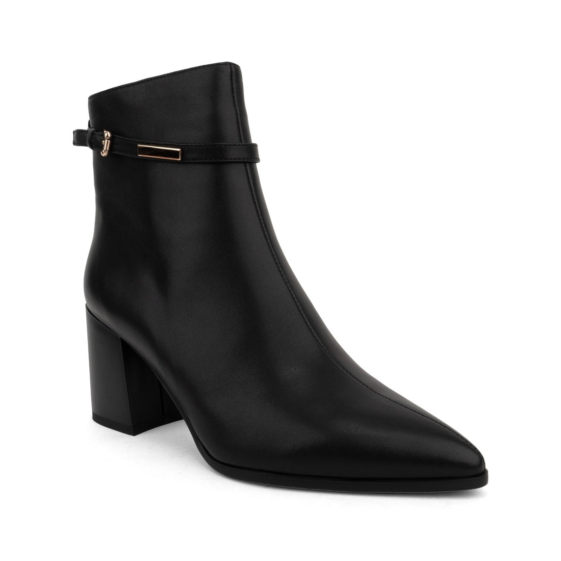 black casual closed booties