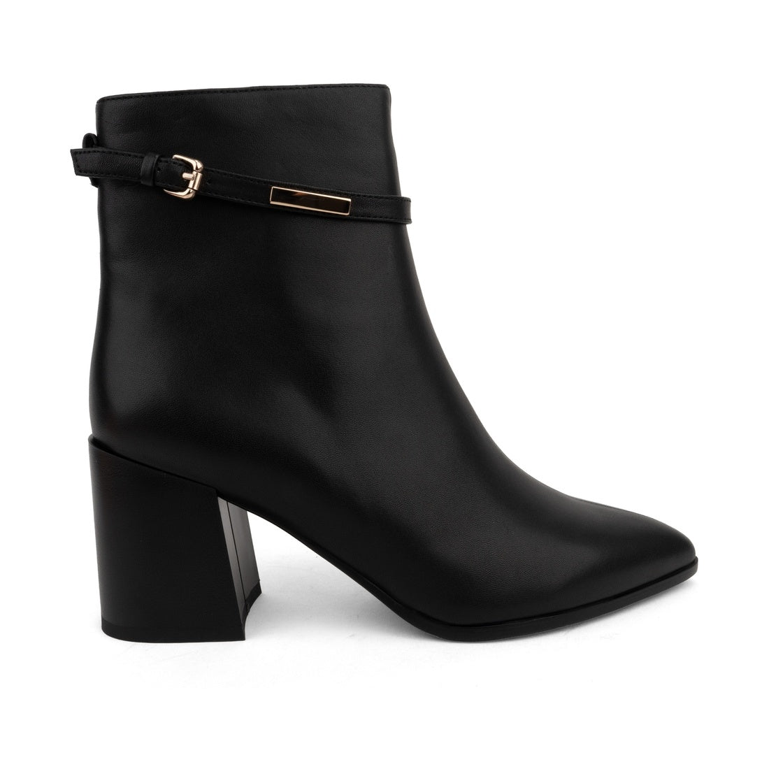 black casual closed booties