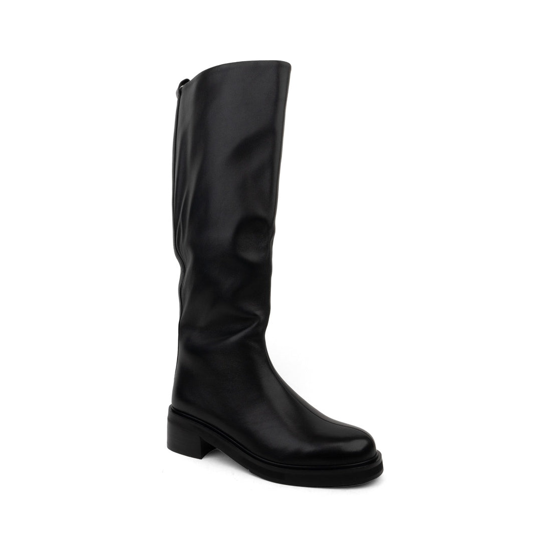 black casual closed boots