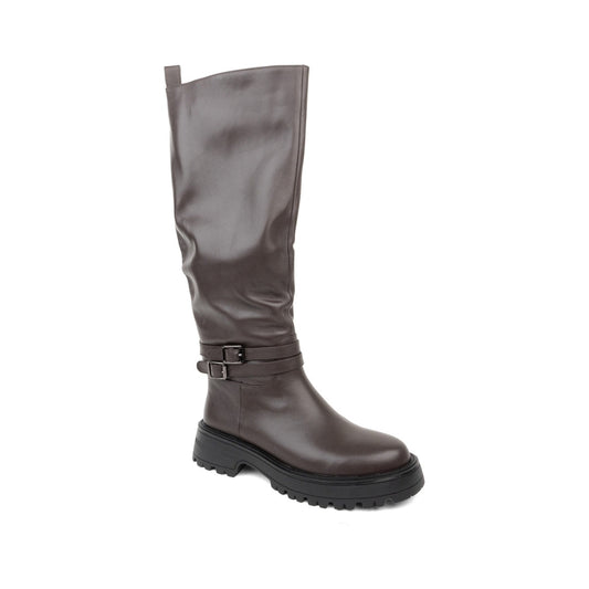 dark brown casual closed boots