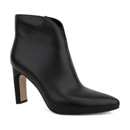 black casual closed booties