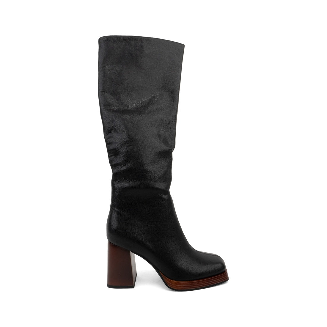 black casual closed boots