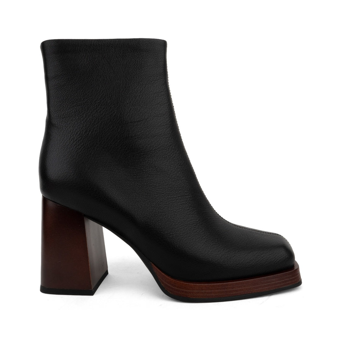 black casual closed booties