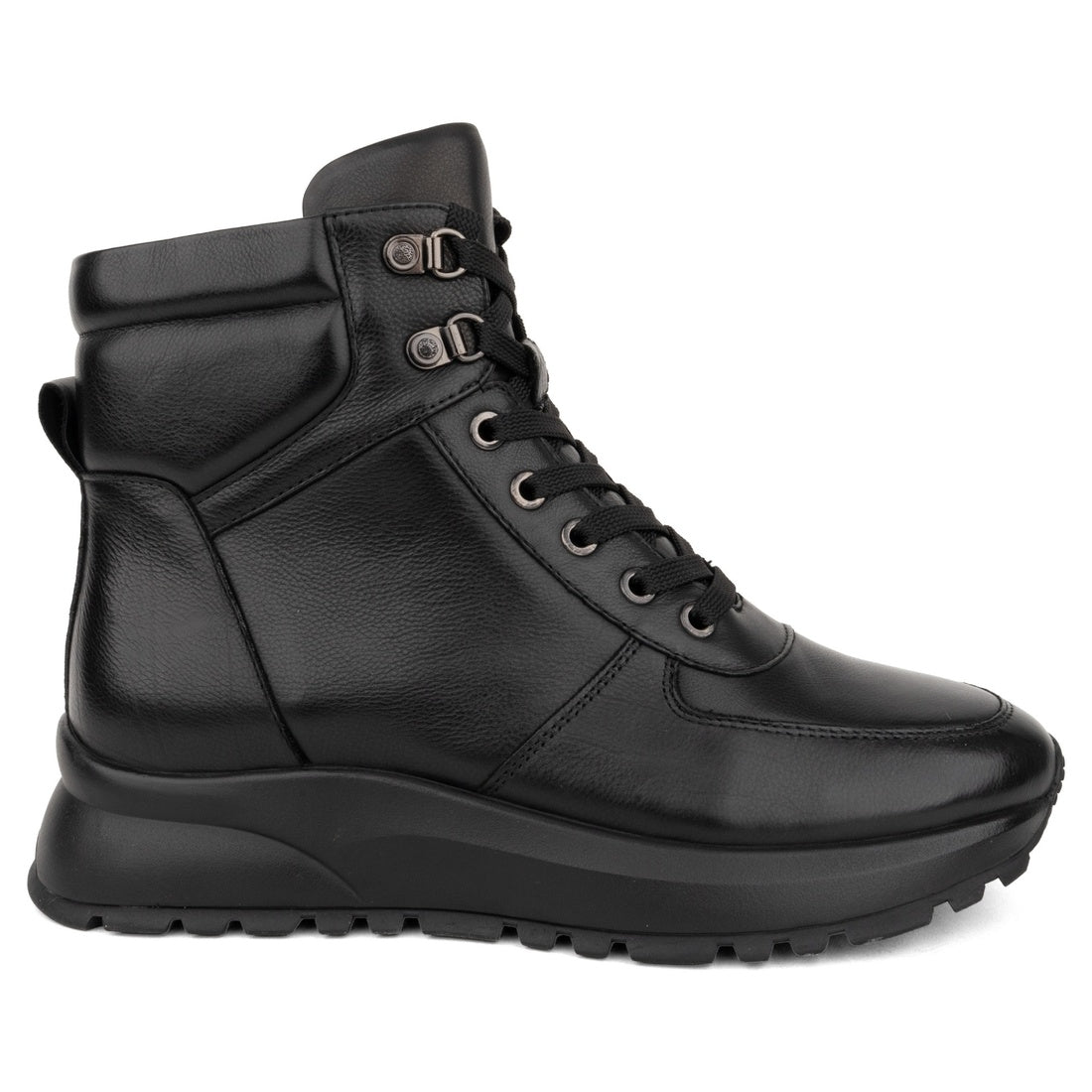 black casual closed booties