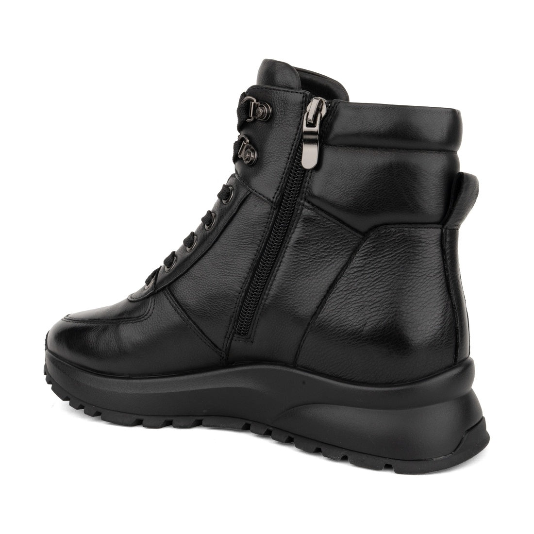 black casual closed booties