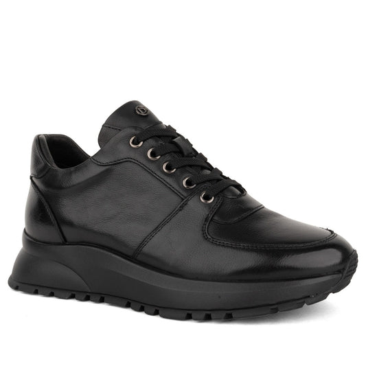 black casual closed booties