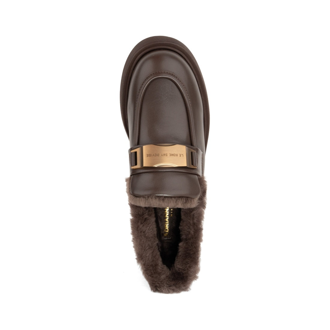 brown casual closed loafers