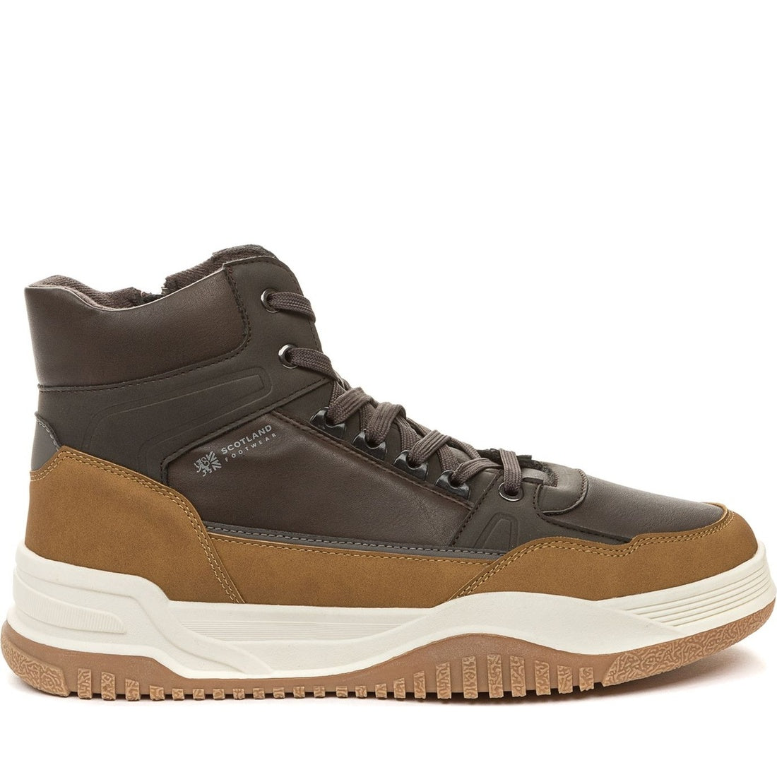 brown casual closed booties