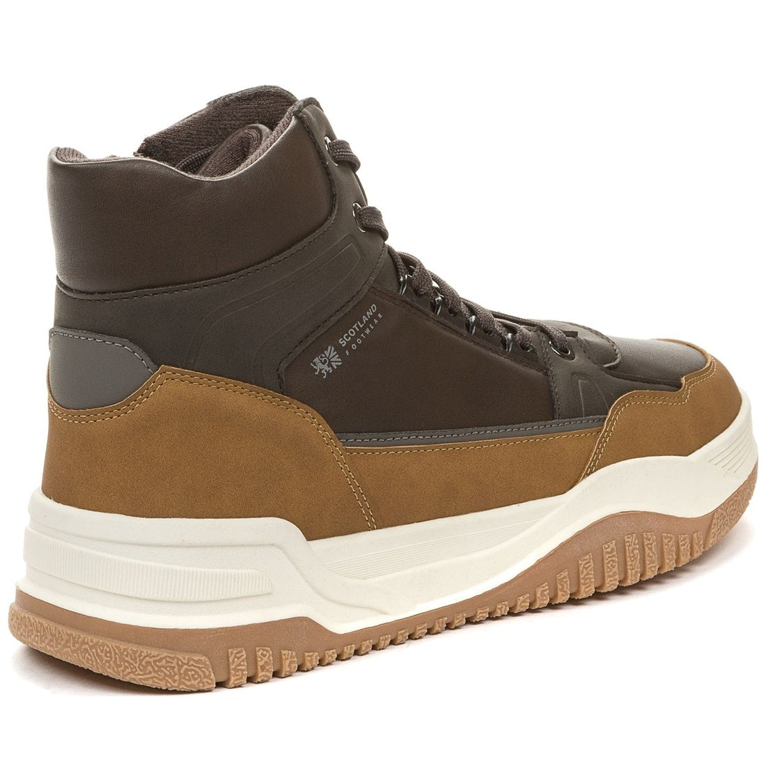 brown casual closed booties