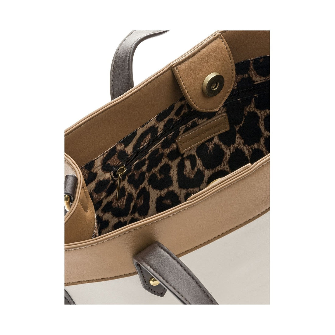 beige casual tote bag