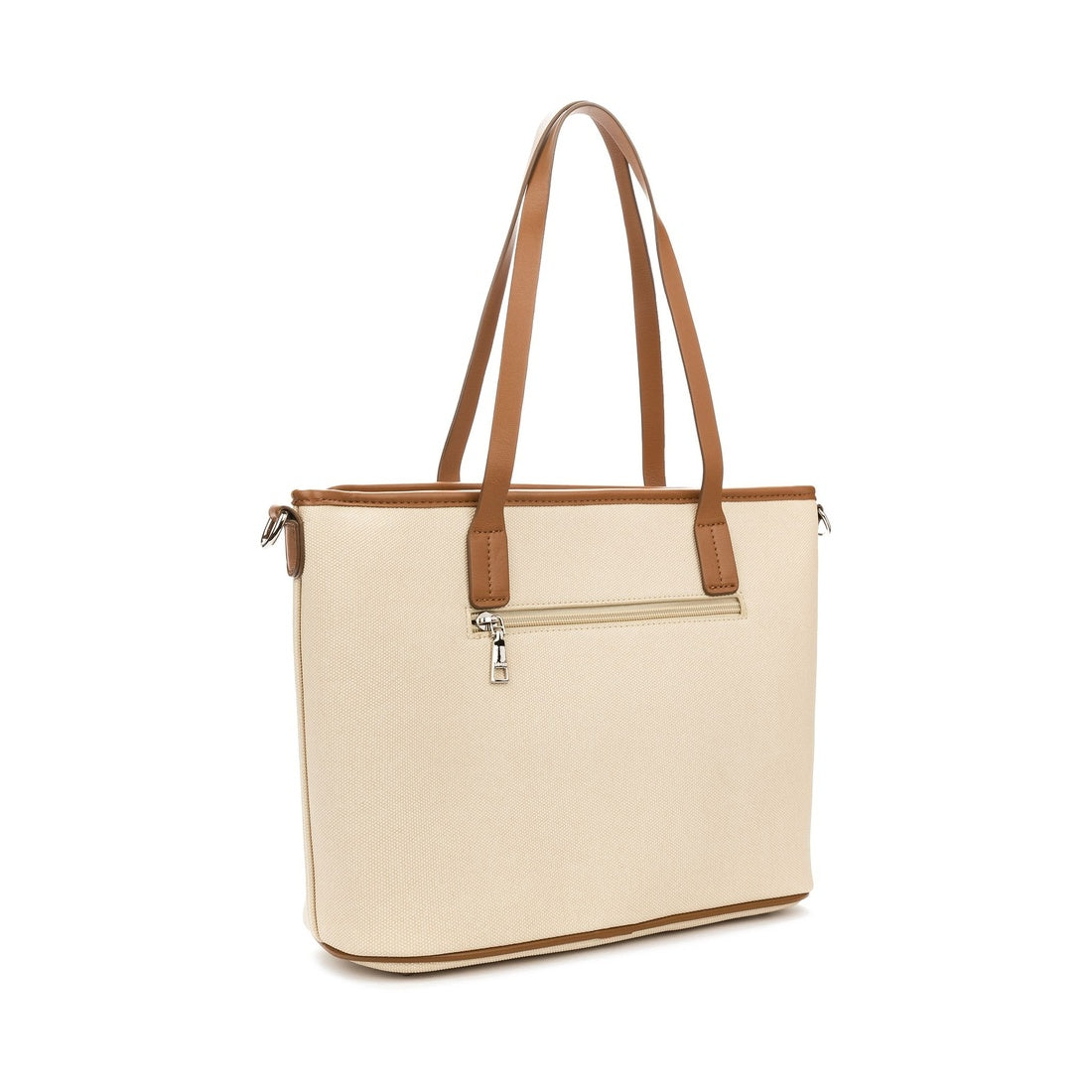 beige casual tote bag