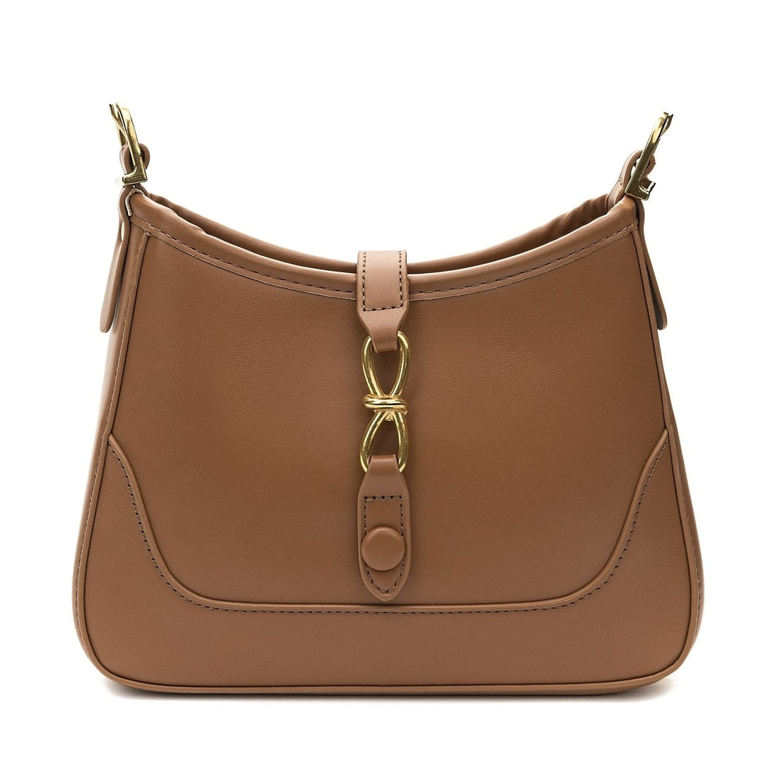 brown elegant shoulder bag