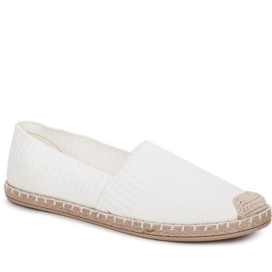 white casual closed espadrilles