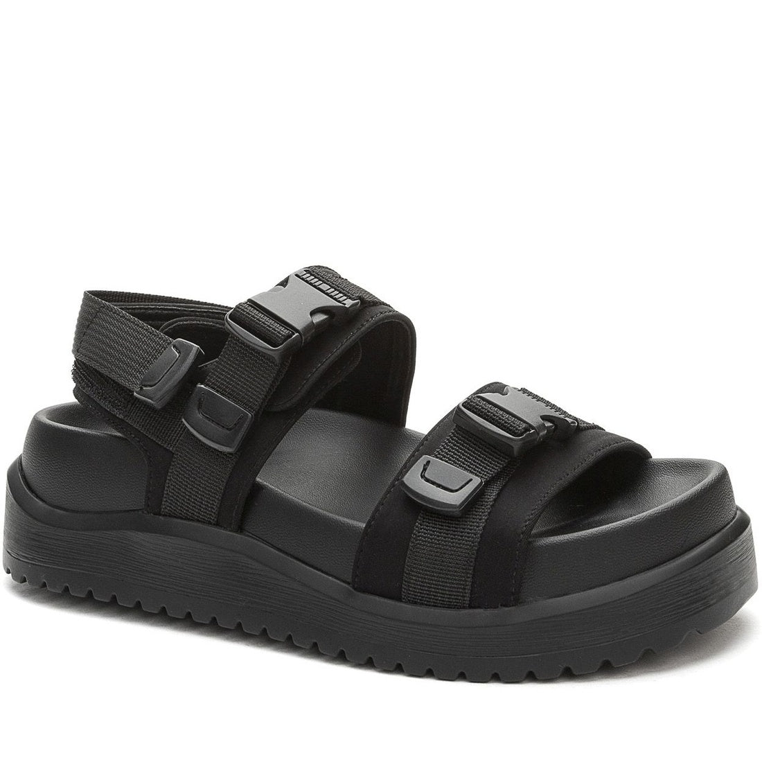 black casual open sandals