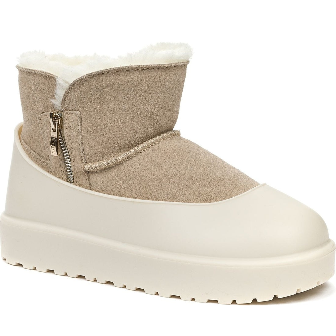 beige casual closed booties