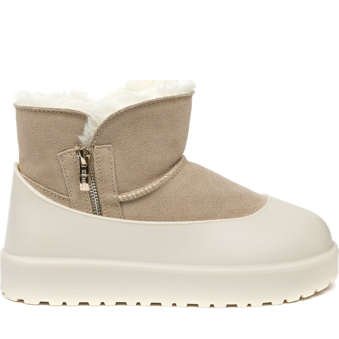 beige casual closed booties