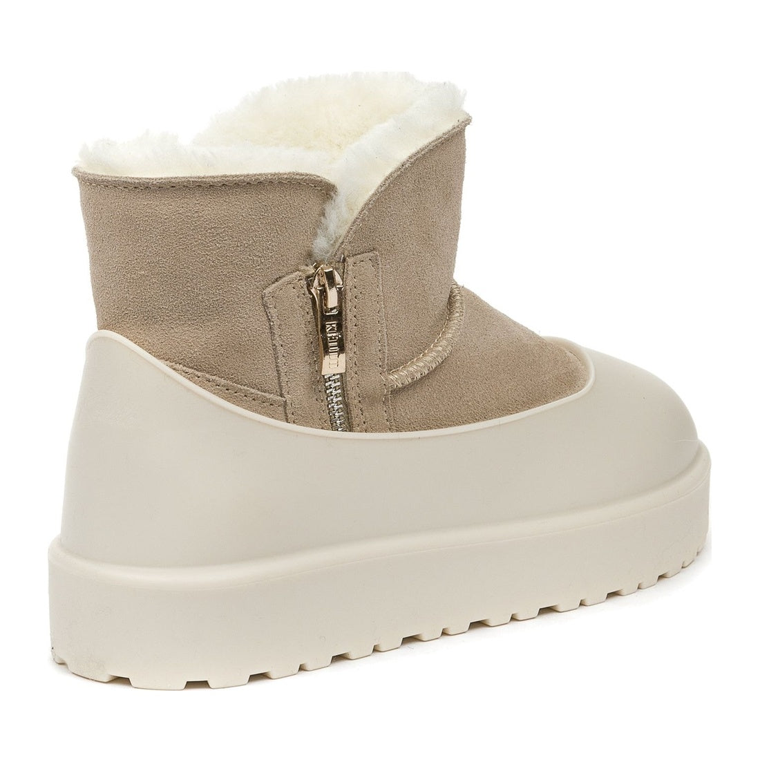beige casual closed booties